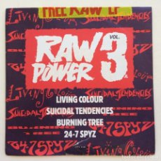 Discos de vinilo: VARIOUS ‎– RAW POWER VOL. 3 , PROMO UK 1990 EPIC EP. Lote 353310044