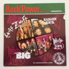Discos de vinilo: ROCK POWER MAGAZINE PRESENTS - WHITE LION / ENUFF Z'NUFF / MR. BIG / SAYGON KICK , UK 1991 EP 33RP. Lote 353319579