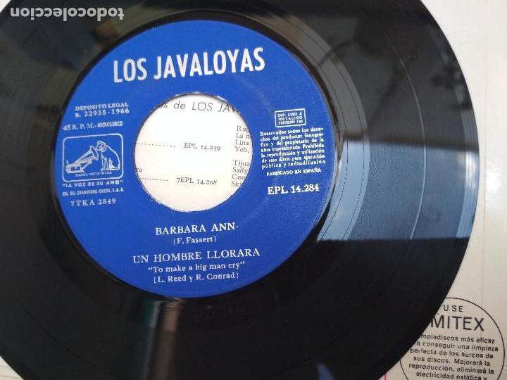 Discos de vinilo: Los Javaloyas &lrm;&ndash; Barbara Ann 1966 - Foto 4