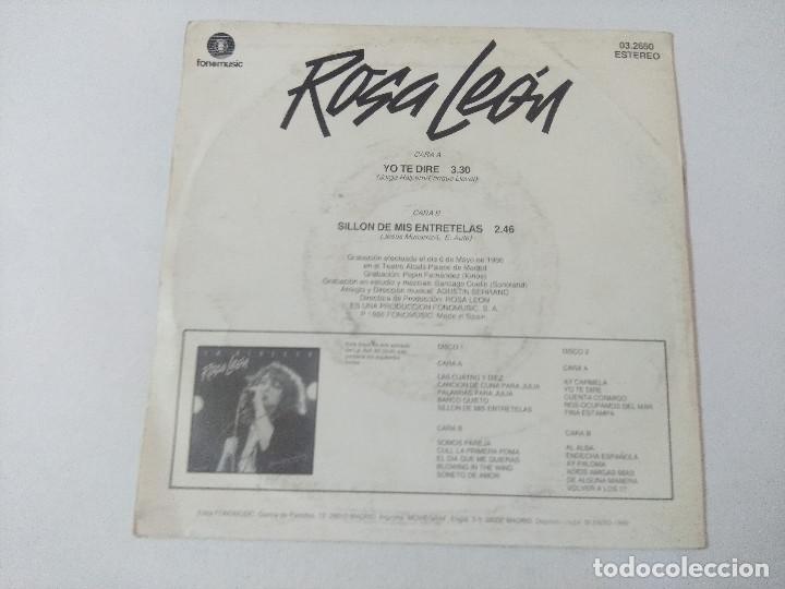 Discos de vinilo: ROSA LEON/NO TE DIRE/SINGLE. - Foto 3