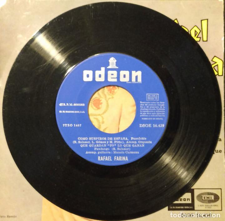 Discos de vinilo: SINGLE RAFAEL FARINA, EL REY GITANO - ODEON 1961 - Foto 3