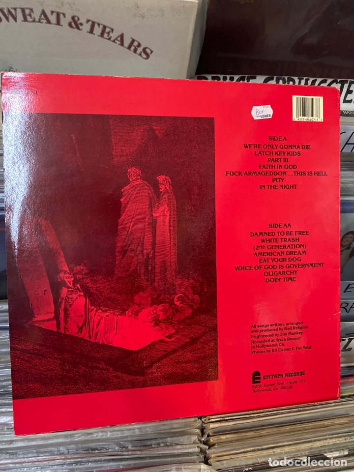 Discos de vinilo: Bad religi&oacute;n How Could hell be any worse - Foto 2