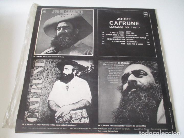Discos de vinilo: JORGE CAFRUNE Labrados del canto DI3634 - Foto 2