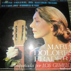 Discos de vinilo: MARIA DOLORES PRADERA ACOMPAÑADA POR LOS GEMELOS LP - ORIGINAL ESPAÑOL - ZAFIRO RECORDS 1969 -. Lote 353637398