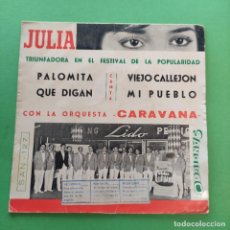 Discos de vinilo: SINGLE .JULIA Y ORQUESTA CARAVANA . SOLO CARATULA. Lote 353647828