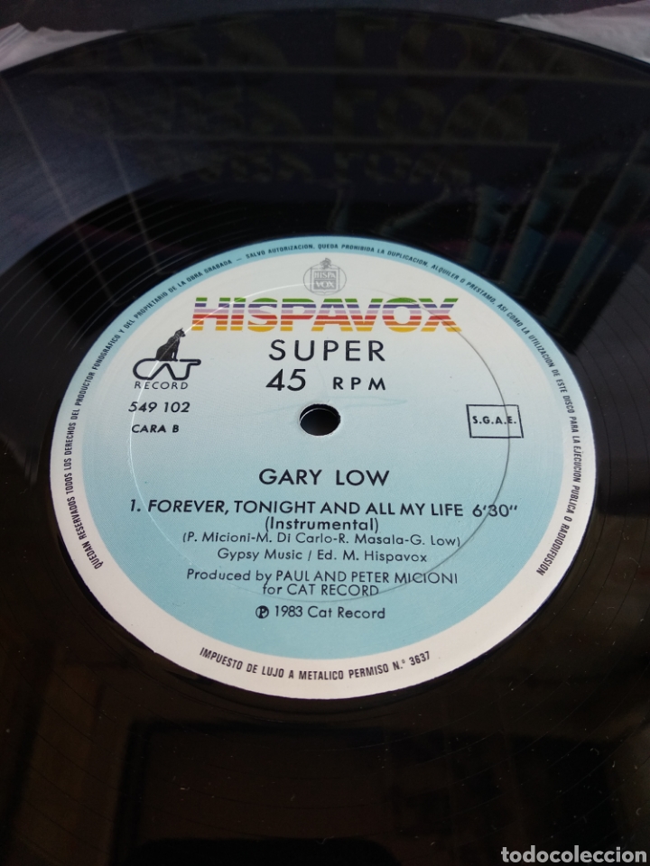 Discos de vinilo: *GARY LOW. SPAIN. HISPAVOX. 1983. LX1.1 - Foto 3