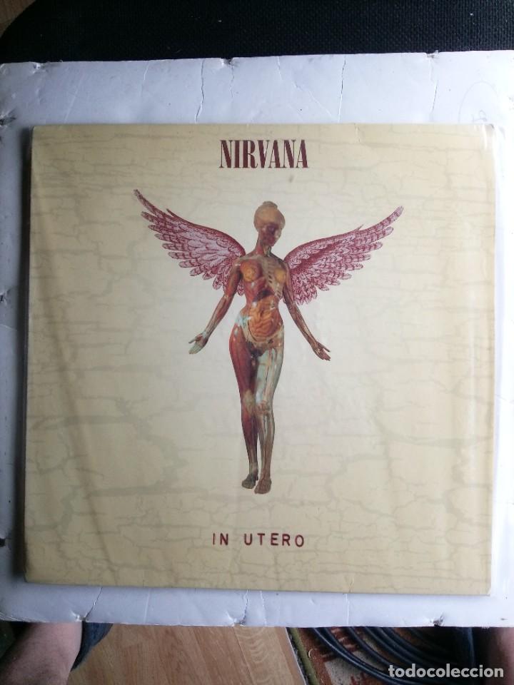 Discos de vinilo: nirvana in utero 1993 insert lp - Foto 1