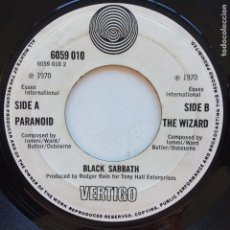Discos de vinilo: BLACK SABBATH ‎– PARANOID / THE WIZARD , UK 1970 VERTIGO. Lote 353919803