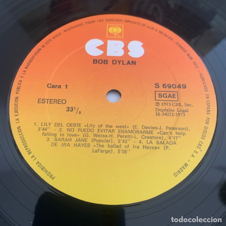 Discos de vinilo: LP - BOB DYLAN (Edici&oacute;n espa&ntilde;ola 1974) - Foto 5