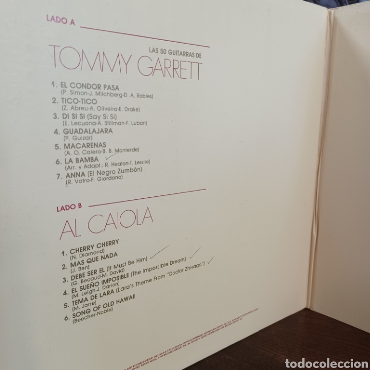 Discos de vinilo: TOMMY GARRETT / AL CAIOLA - 1983 LP - Foto 2