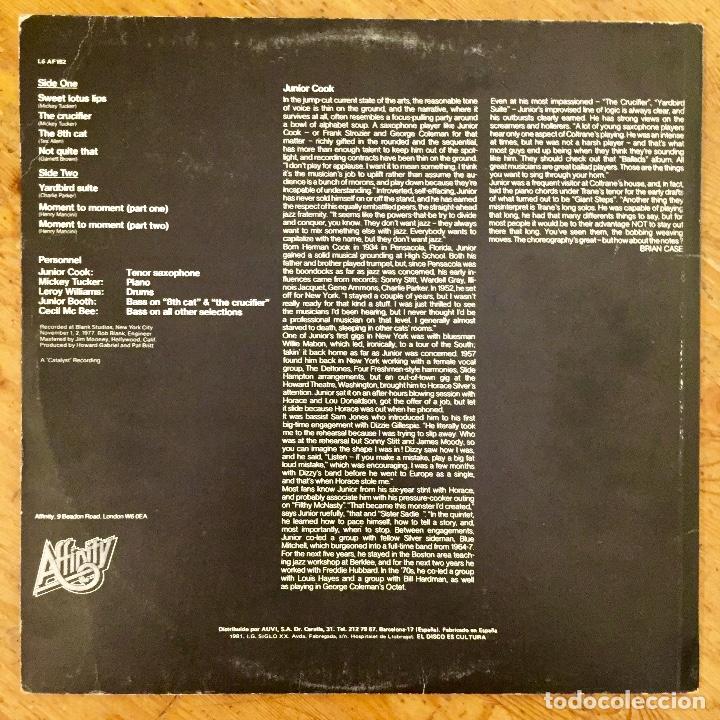 Discos de vinilo: JUNIOR COOK : PRESSURE COOKER [AFFINITY - ESP 1981] LP - Foto 2