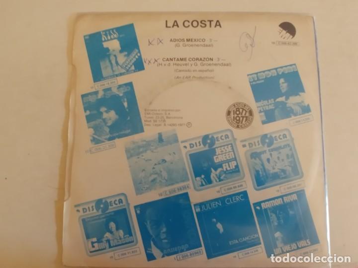 Discos de vinilo: LA COSTA-SINGLE ADIOS MEXICO - Foto 2