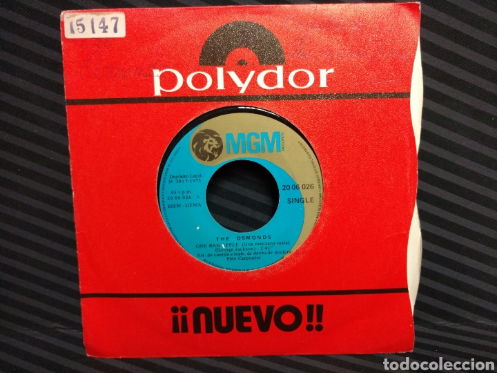 Discos de vinilo: The Osmonds - One Bad Apple / Flirtin (7&rdquo;, Single) - Foto 1