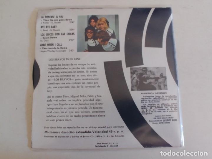 Discos de vinilo: LOS BRAVOS-EP AL PONERSE EL SOL +3 - Foto 2