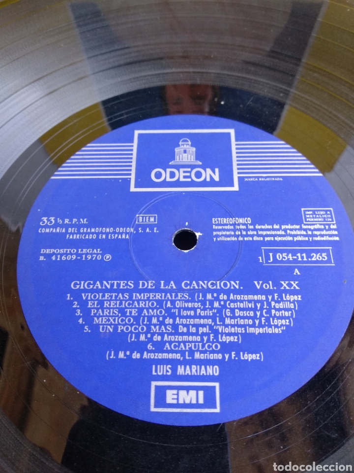Discos de vinilo: LUIS MARIANO. SPAIN. ODEON. 1970. LX1.1 - Foto 4