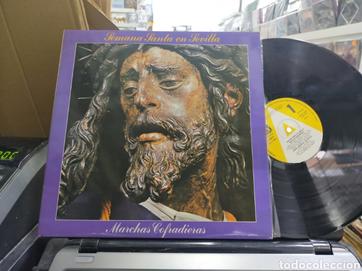 Discos de vinilo: Semana Santa en Sevilla LP marchas cofradieras 1980 carpeta doble