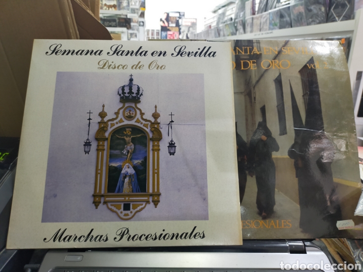 Discos de vinilo: Semana santa en Sevilla disco de oro marchas procesionales vol.1 y 2