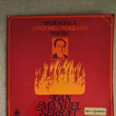Discos de vinilo: JOAN MANUEL SERRAT. DEDICADO A ANTONIO MACHADO, POETA. GATEFOLD. INSERTO. NLX-1015. 1969. VG+. VG+.