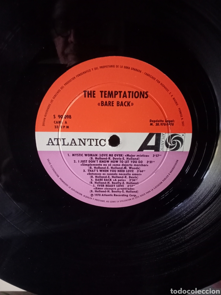 Discos de vinilo: The Temptations 1978 Atlantic Records Copia Spain - Foto 3