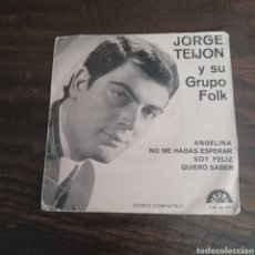 Discos de vinilo: JORGE TEIJON Y SU GRUPO FOLK - ANGELINA + 3. Lote 354578453