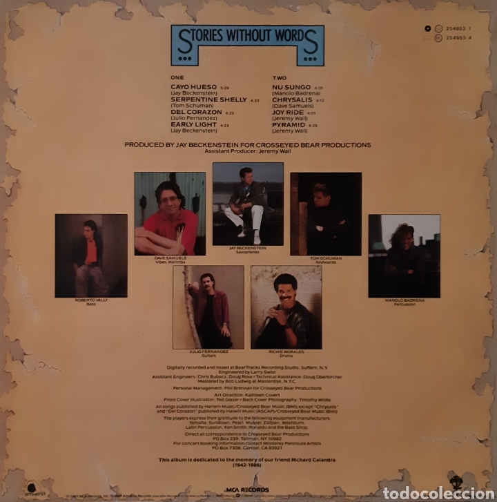 Discos de vinilo: Stories Without Words. Spyro Gyra. LP - Foto 2