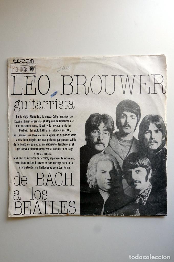 Discos de vinilo: Leo Brouwer De Bach a los Beatles. LP Vinilo - Foto 1