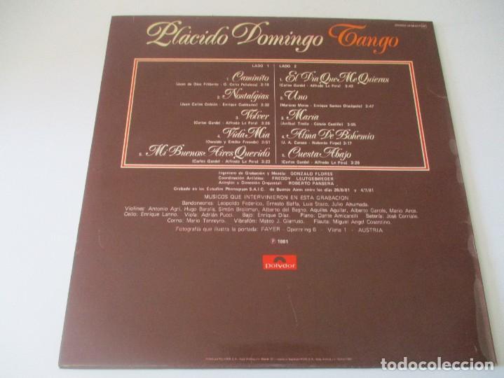 Discos de vinilo: PLACIDO DOMINGO Tango DI3840 - Foto 2