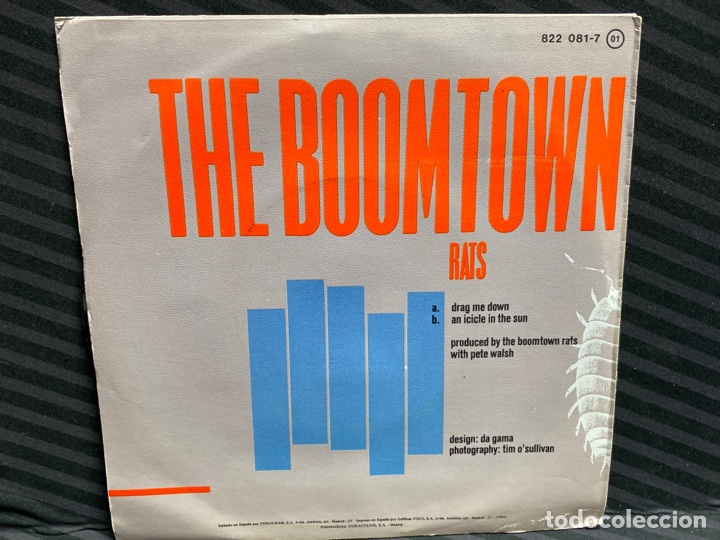 Discos de vinilo: The Boomtown Rats - Drag Me Down = Arrastrame (7&rdquo;, Single) - Foto 2