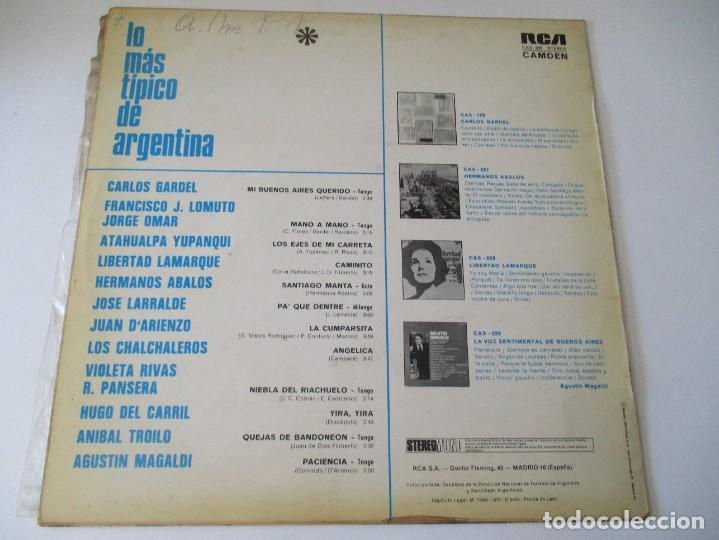 Discos de vinilo: LO M&Aacute;S T&Iacute;PICO DE ARGENTINA DI3901 - Foto 2