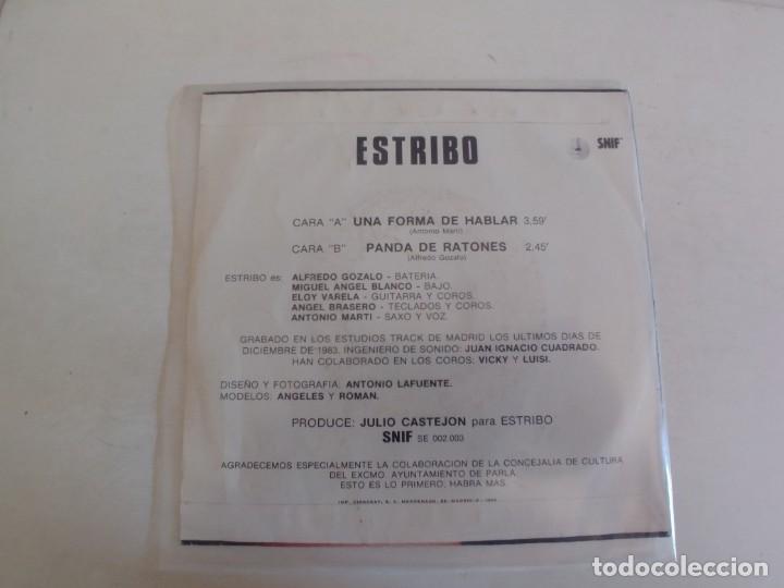 Discos de vinilo: ESTRIBO-SINGLE UNA FORMA DE HABLAR - Foto 2