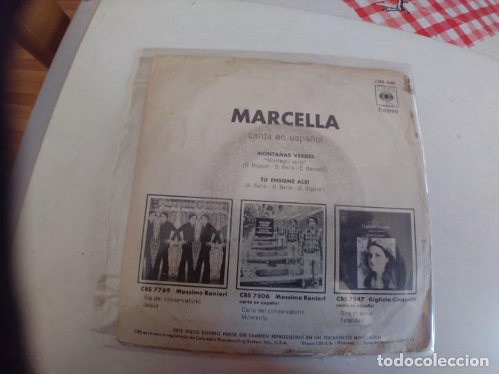 Discos de vinilo: MARCELLA-SINGLE MONTA&Ntilde;AS VERDES-EN ESPA&Ntilde;OL - Foto 2