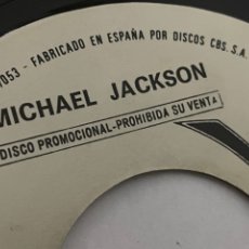 Discos de vinilo: PROMO! MICHAEL JACKSON - THRILLER / BEAT IT 7” SINGLE VINILO SPAIN 1983 RARÍSIMO CON BEAT IT CARA B. Lote 355016813