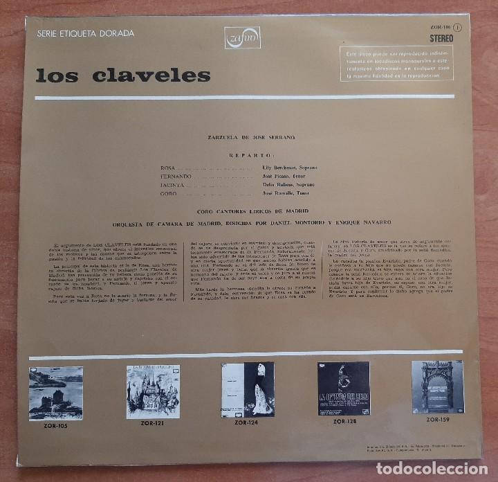 Discos de vinilo: LP ZARZUELA COMPLETA : LOS CLAVELES - Foto 2