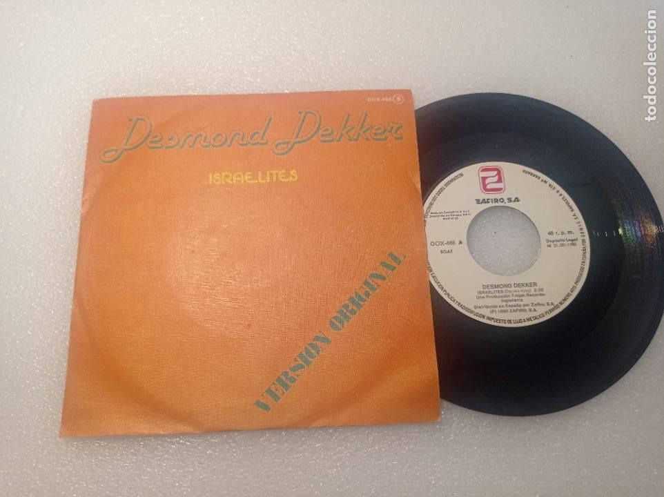 Discos de vinil: Single ZAFIRO, SA Desmond Dekker ISRAELITES 1980