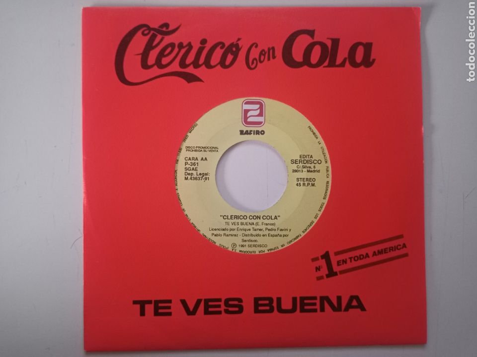 Discos de vinilo: Clerico con Cola - Te ves buena - Foto 1