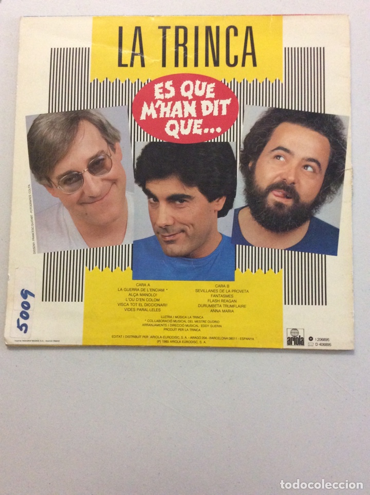 Discos de vinilo: La Trinca. Es que m&rsquo;han dit que... - Foto 2
