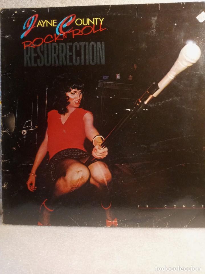 Discos de vinilo: JAYNE COUNTY - R&R RESURRECTION IN CONCERT. - Foto 1
