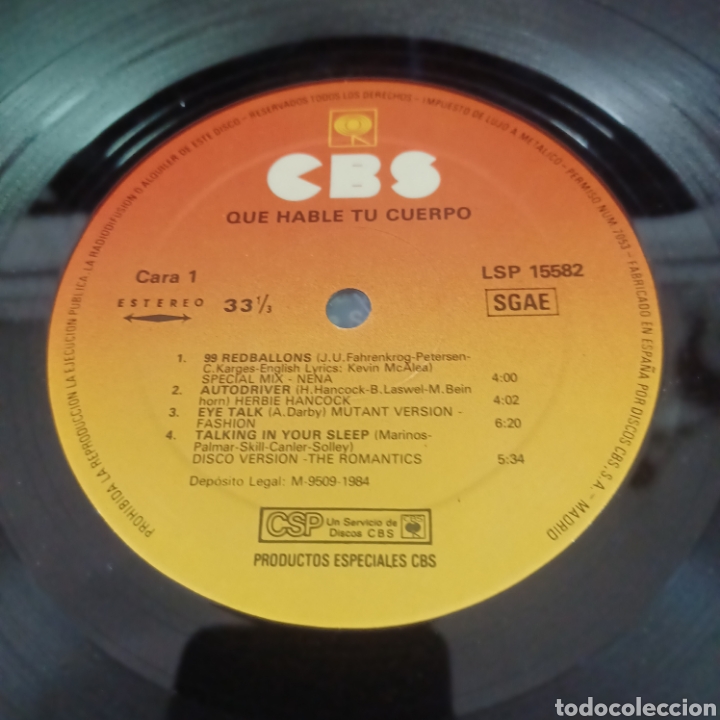 Discos de vinilo: ALTON - QUE HABLE TU CUERPO 1984 CBS - Foto 3