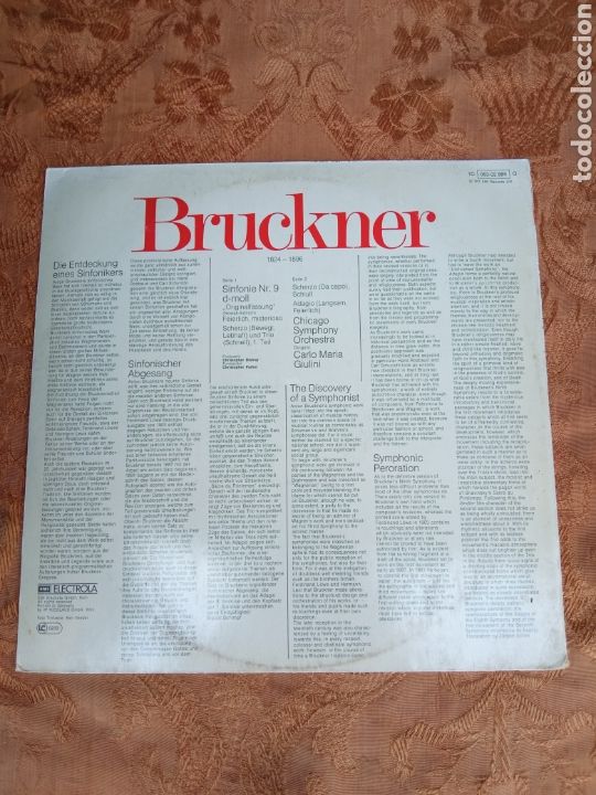 Discos de vinilo: BRUCKNER,SINFONIA n&deg;9 - Foto 2