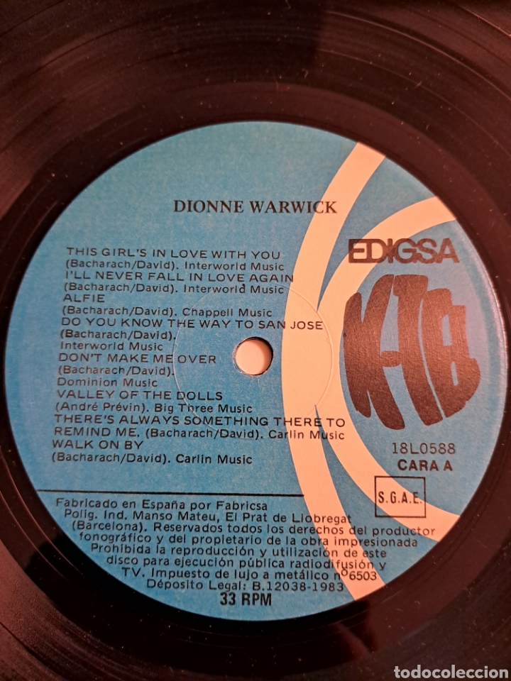 Discos de vinilo: * Dionne Warwick&nbsp;&ndash;&nbsp;With Love . - Foto 3
