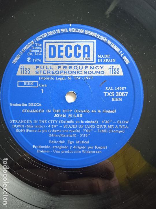 Discos de vinilo: JOHN MILES EXTRA&Ntilde;O EN LA CIUDAD - Foto 5
