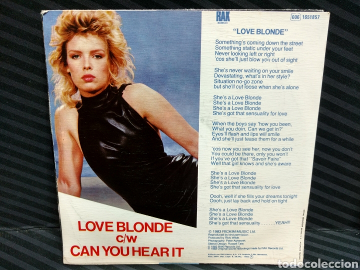 Discos de vinilo: Kim Wilde - Love Blonde (7&rdquo;, Single) - Foto 2