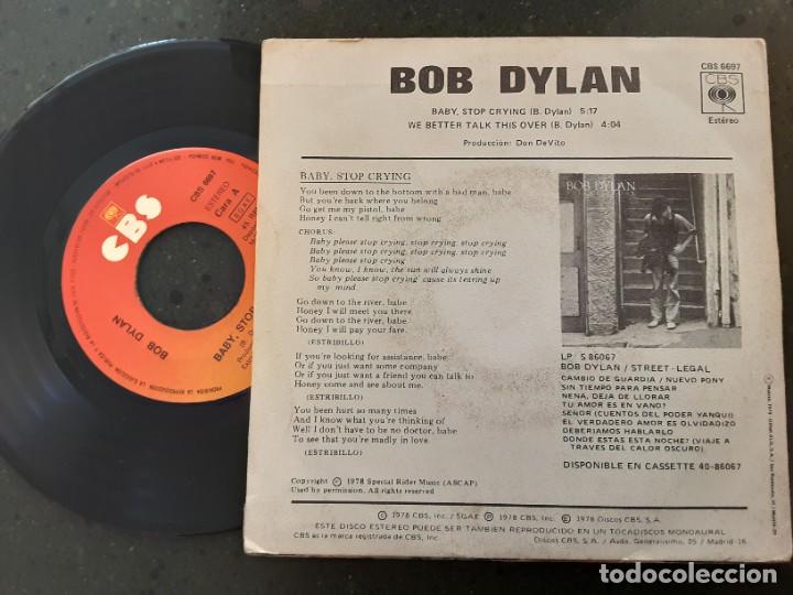 Discos de vinilo: BOB DYLAN, baby stop crying, We better talk this over - Foto 2