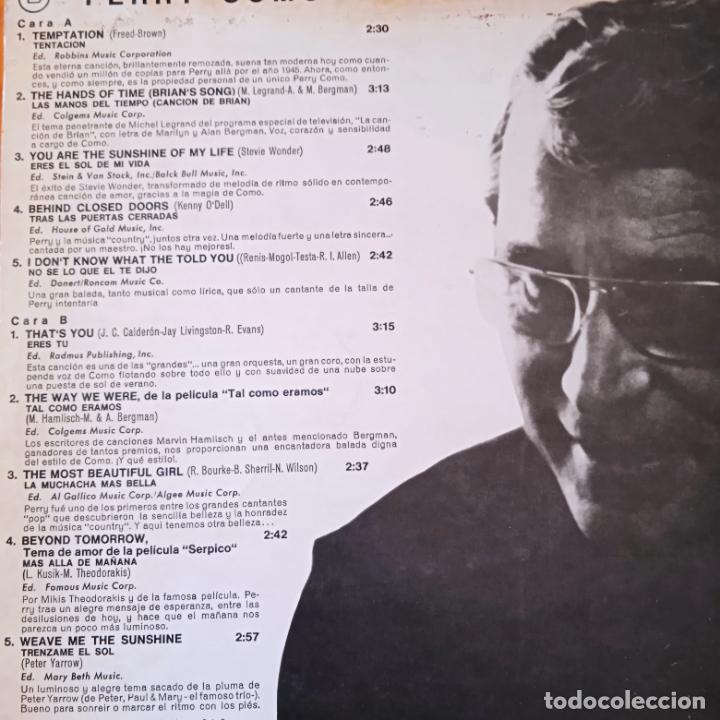Discos de vinilo: PERRY COMO- PERRY - LP - Foto 2