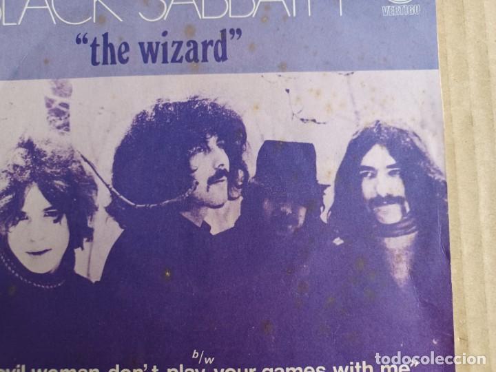 Discos de vinilo: BLACK SABBATH - THE WIZARD SINGLE 1970 EDICION FRANCIA - Foto 2
