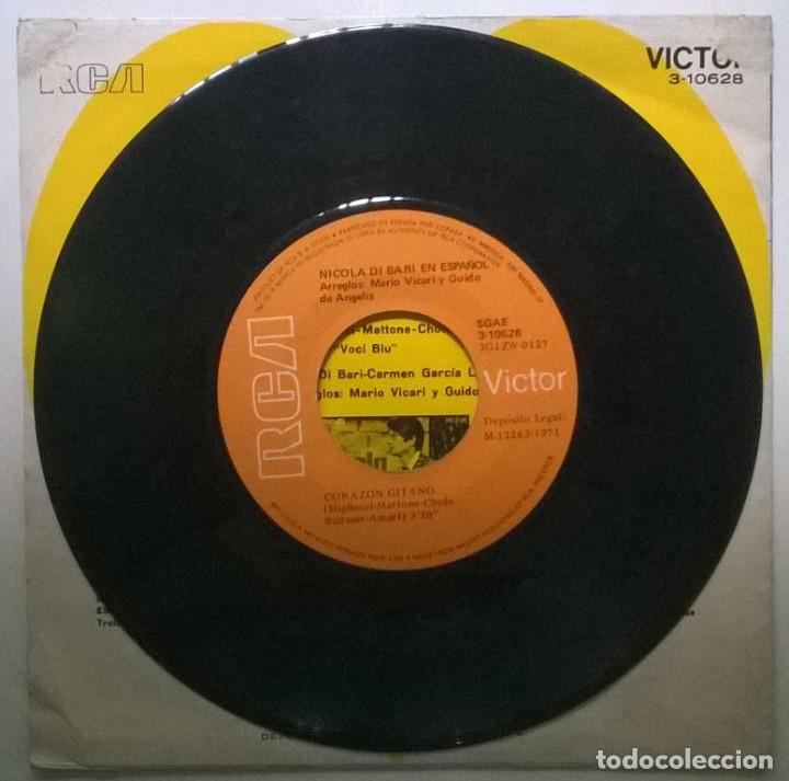 Discos de vinilo: Nicola Di Bari. Coraz&oacute;n gitano/ Agnese. RCA, Spain 1971 single - Foto 3