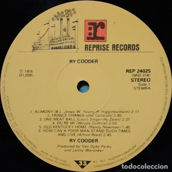 Discos de vinilo: RY COODER - LP 1976 - Foto 3