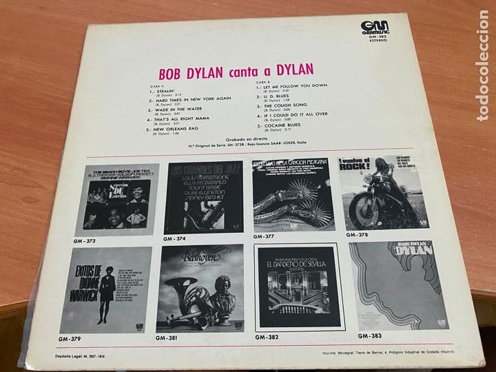 Discos de vinilo: BOB DYLAN (CANTA A DYLAN) LP ESPA&Ntilde;A 1976 (B-56) - Foto 3