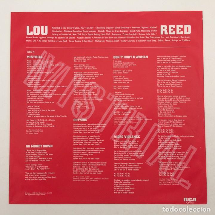 Discos de vinilo: Lou Reed &lrm;&ndash; Mistrial , Germany 1986 RCA - Foto 3