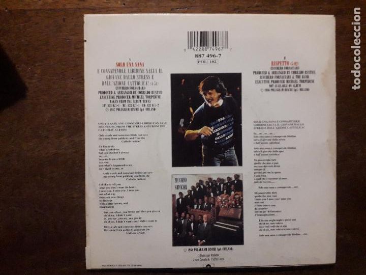 Discos de vinilo: Zucchero - solo una sana..... + rispetto - Foto 2